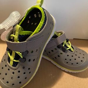 Grey, Navy, Lime Shoes